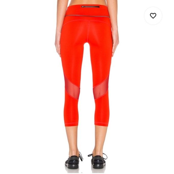 Alala Captain Crop Tights in Fiery Red 🔥 - Picture 2 of 7